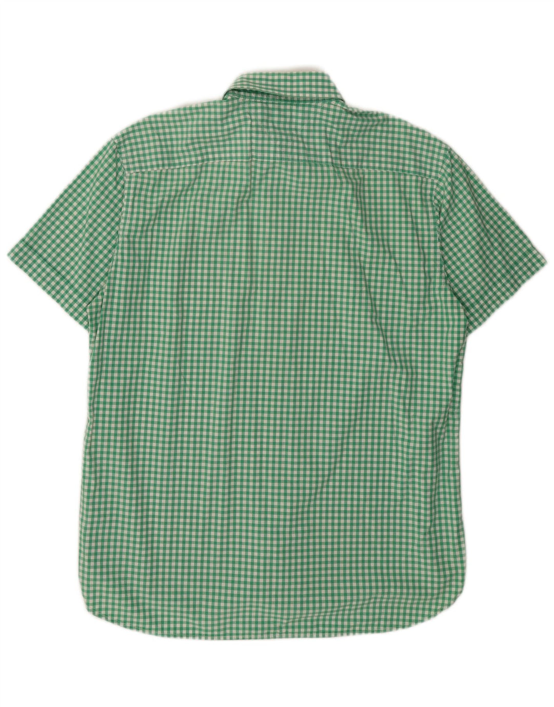 Tommy Hilfiger Mens Checked  Short Sleeve Shirt XL Green Gingham Cotton