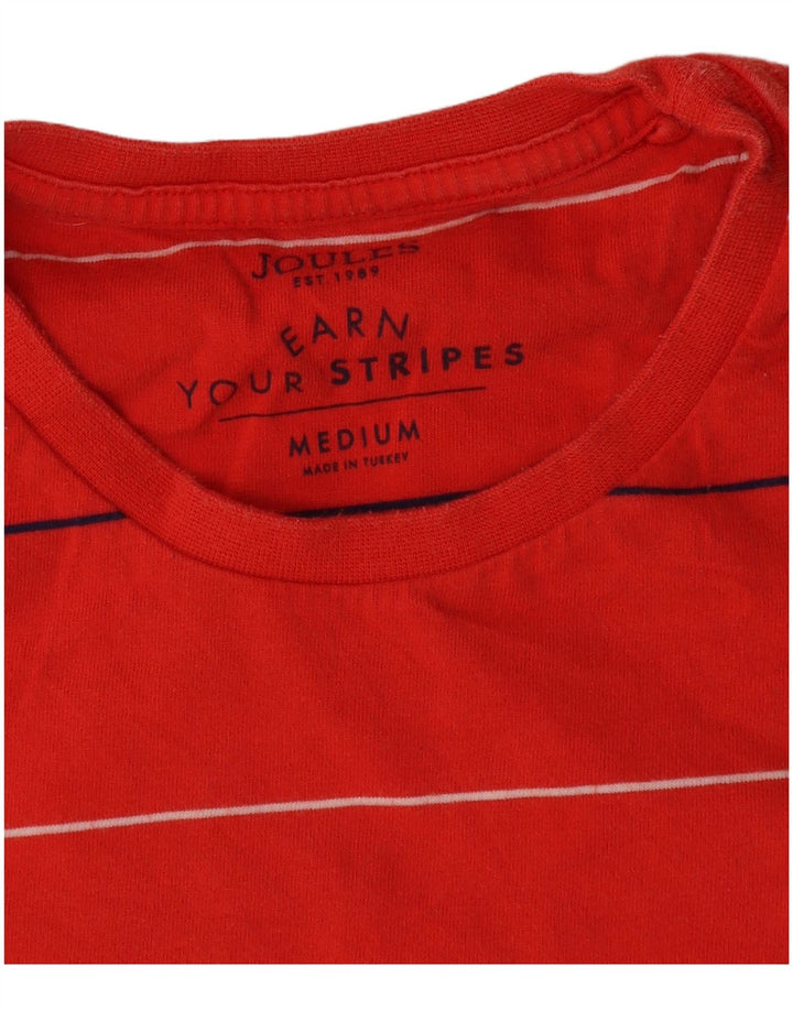 Joules Mens T-Shirt Top Medium Red Striped Cotton