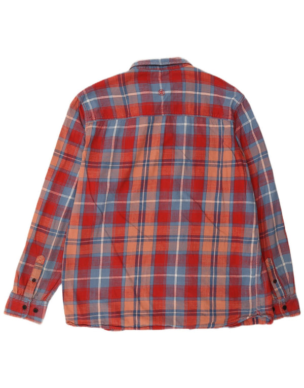 Fat Face Mens Flannel Shirt XL Red Check Cotton