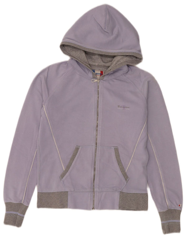 Champion Womens Heritage Classics Zip Hoodie Sweater UK 10 Small Purple