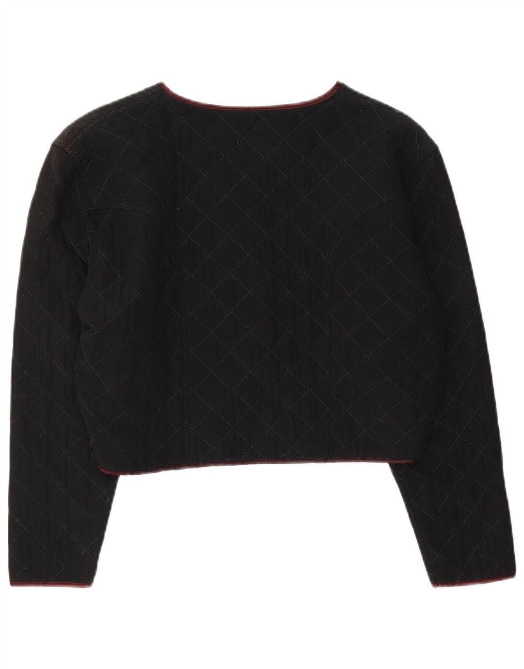 Pinko Womens Quilted Bolero Jacket UK 14 Medium Black Viscose