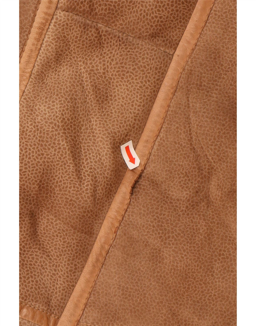 VINTAGE Womens Shearling Coat UK 16 Large Brown Animal Print