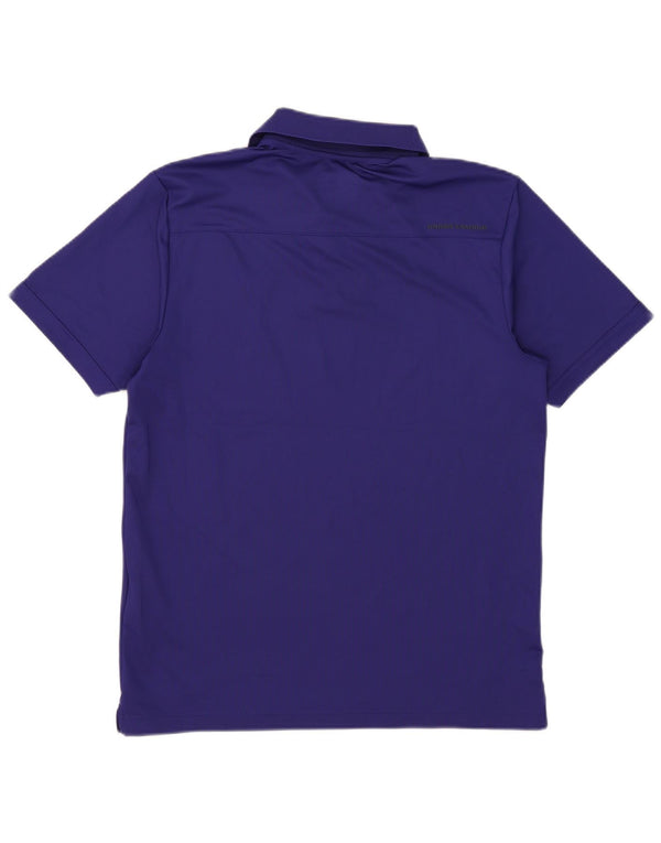 Under Armour Mens Heat Gear Polo Shirt Medium Blue Polyester