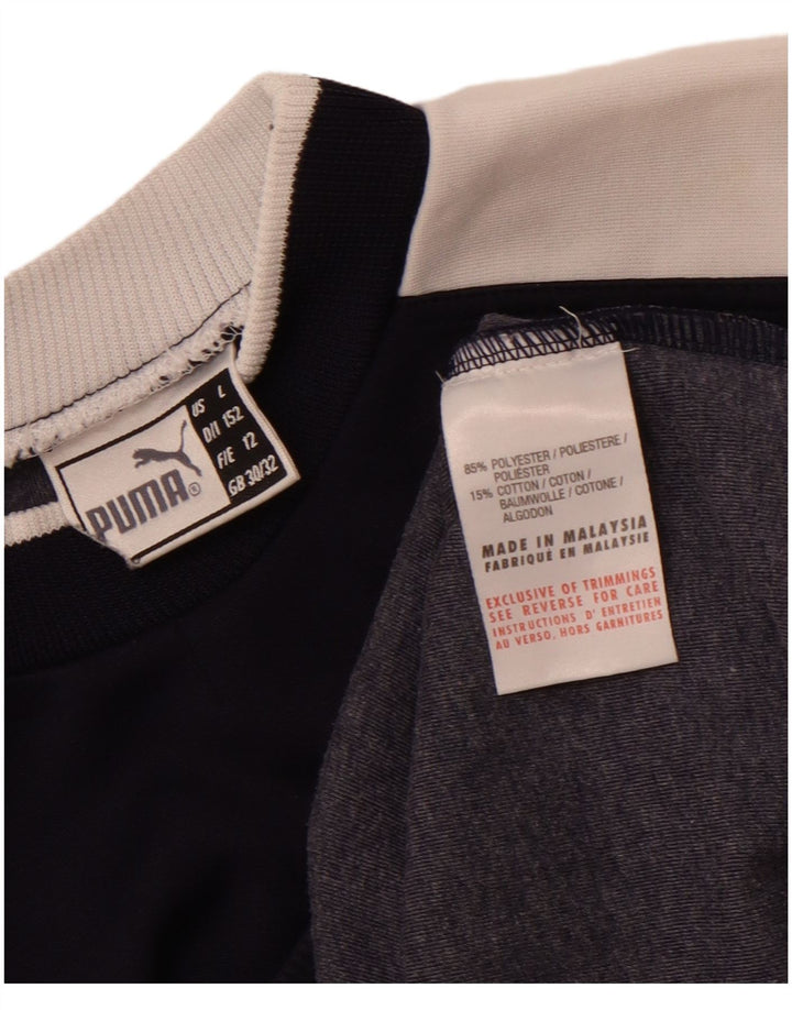 Puma Boys Graphic Sweatshirt Jumper 11-12 Years Medium Navy Blue