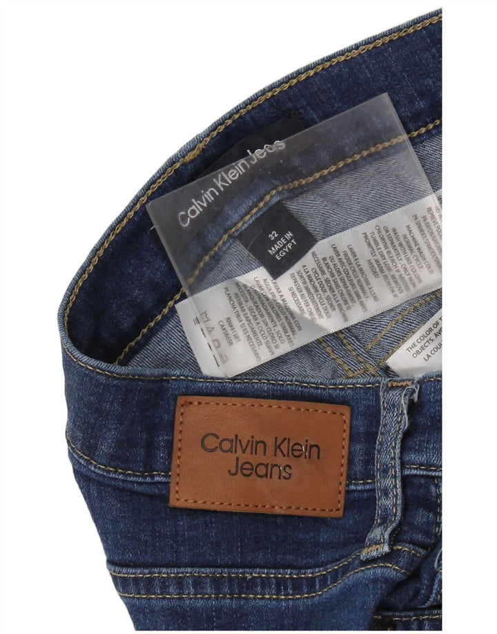 CALVIN KLEIN Womens Capri Jeans W32 L22 Blue Cotton