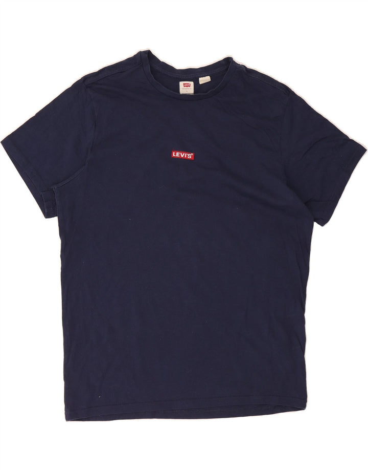 LEVI'S Mens T-Shirt Top Large Navy Blue Cotton Vintage Levi's and Second-Hand Levi's from Messina Hembry 