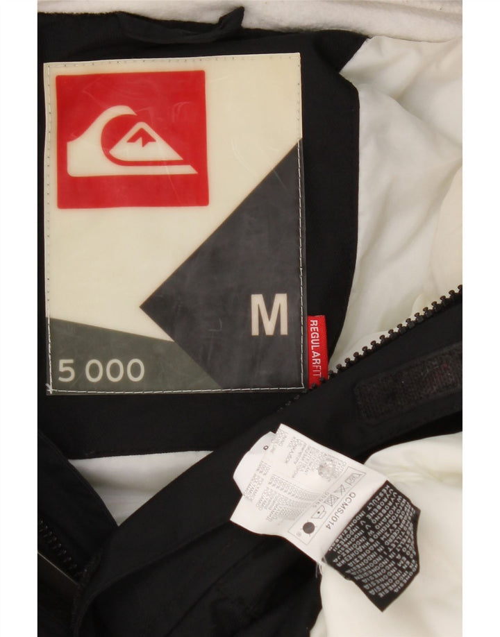 Quiksilver Mens Hooded Windbreaker Jacket UK 38 Medium Black Polyamide