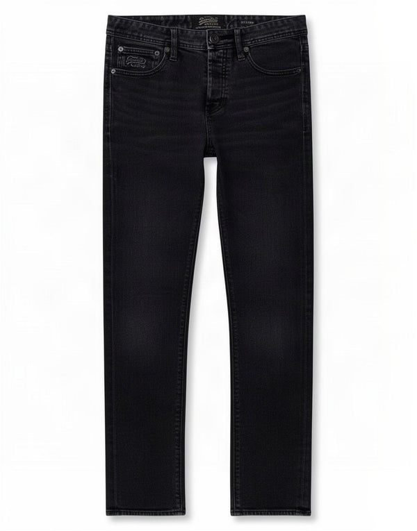 Superdry Mens Distressed Slim Fit Jeans W32 L32 Black Cotton