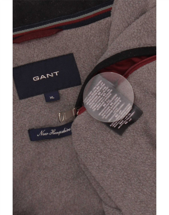 Gant Mens Bomber Windbreaker Jacket UK 42 XL Burgundy Polyester