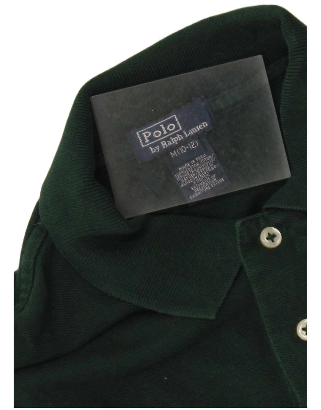 POLO RALPH LAUREN Boys Graphic Polo Shirt 9-10 Years Medium Green