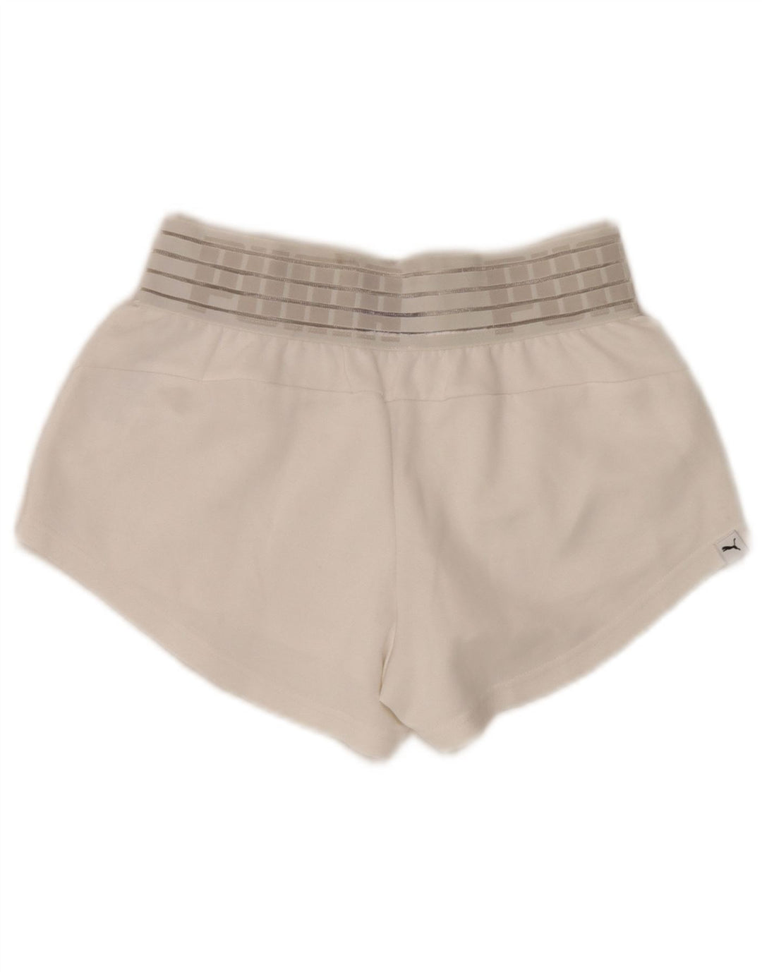 Puma Womens Graphic Sport Shorts UK 8 Small White Polyester