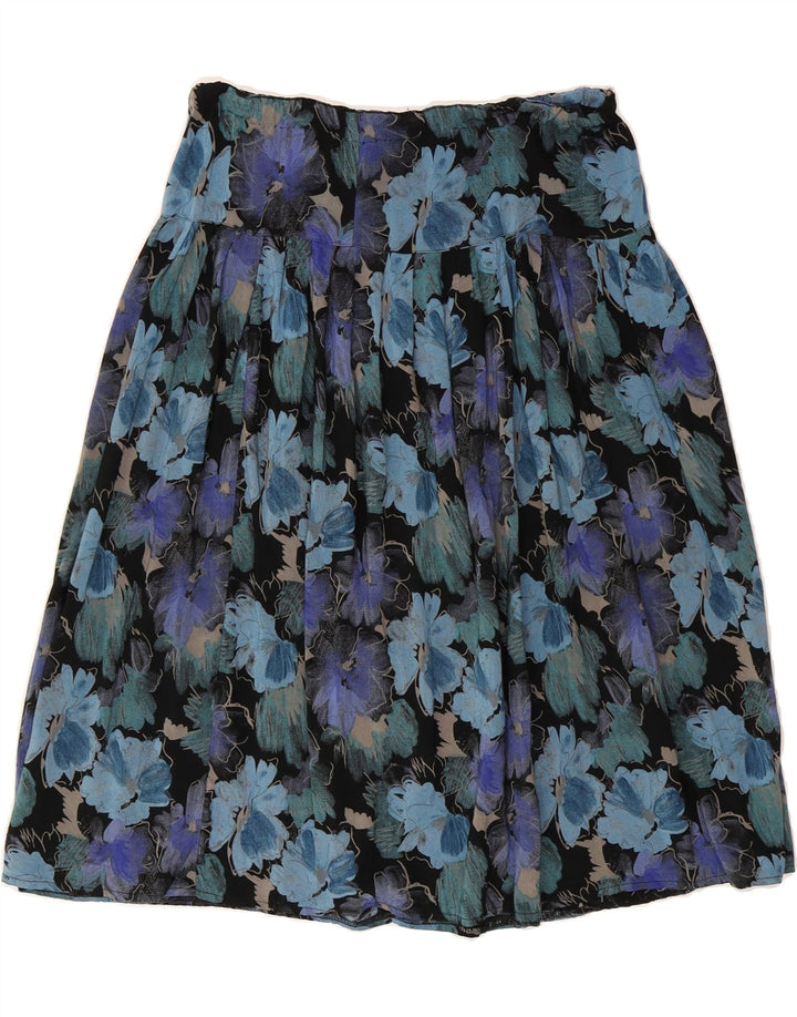 VINTAGE Womens Pleated Skirt W30 Medium Multicoloured Floral Vintage Vintage and Second-Hand Vintage from Messina Hembry 