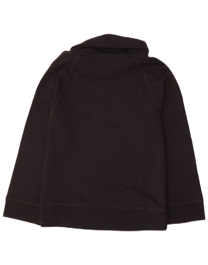 Chaps Womens Roll Neck Sweatshirt Jumper UK 16 Large Black Cotton