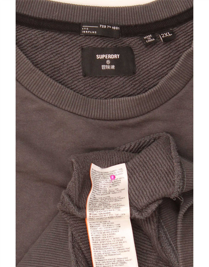 Superdry Mens Sweatshirt Jumper 2XL Grey