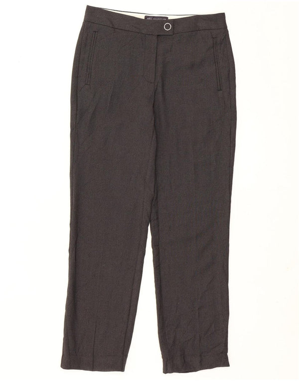 Marks & Spencer Womens Straight Suit Trousers UK 8 Small W28 L27 Grey