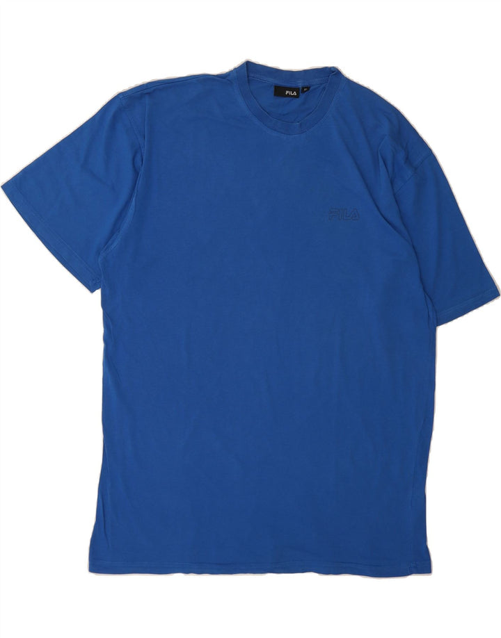 FILA Mens T-Shirt Top XL Blue Cotton Vintage Fila and Second-Hand Fila from Messina Hembry 