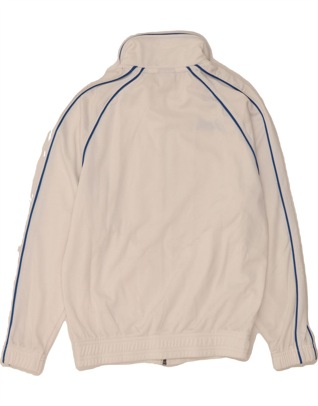 ASICS Boys Graphic Tracksuit Top Jacket 9-10 Years White Polyester Vintage Asics and Second-Hand Asics from Messina Hembry 