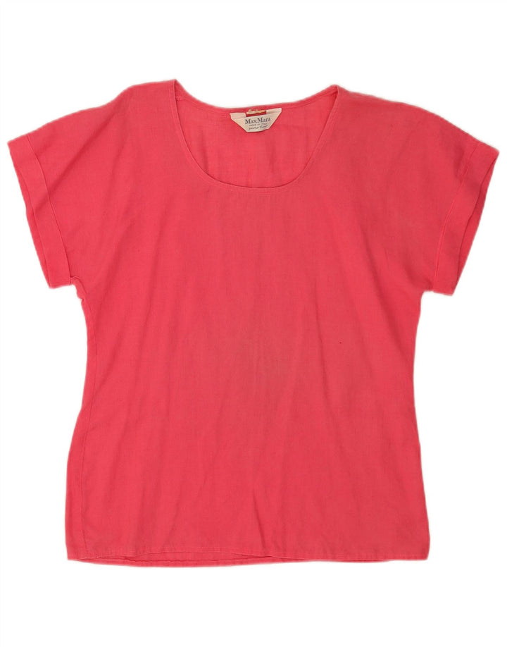 Max Mara Womens Blouse Top UK 12 Medium Pink