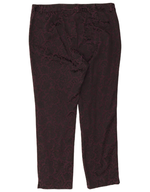 Marks & Spencer Womens Modern Casual Trousers UK 16 Large W36 L27 Purple