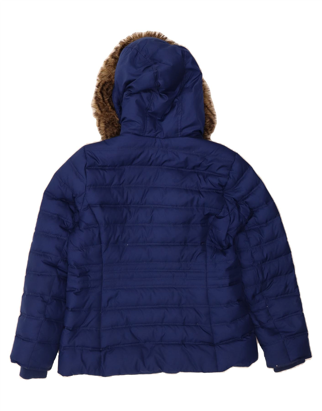 TOMMY HILFIGER Womens Hooded Padded Jacket UK 16 Large Blue Polyester Vintage Tommy Hilfiger and Second-Hand Tommy Hilfiger from Messina Hembry 