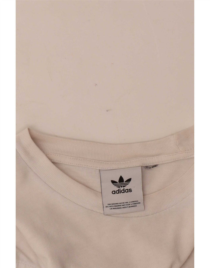 Adidas Mens Graphic T-Shirt Top Medium White