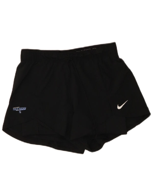 Nike Womens Sport Shorts UK 14 Medium Black Polyester