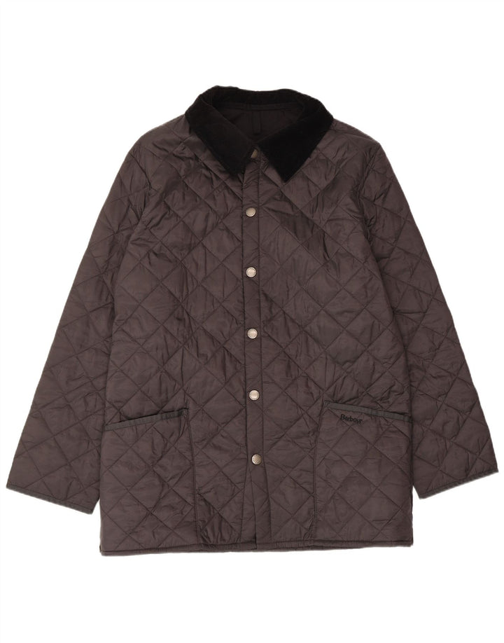 Barbour Mens Loose Fit Quilted Jacket UK 36 Small Black Polyamide