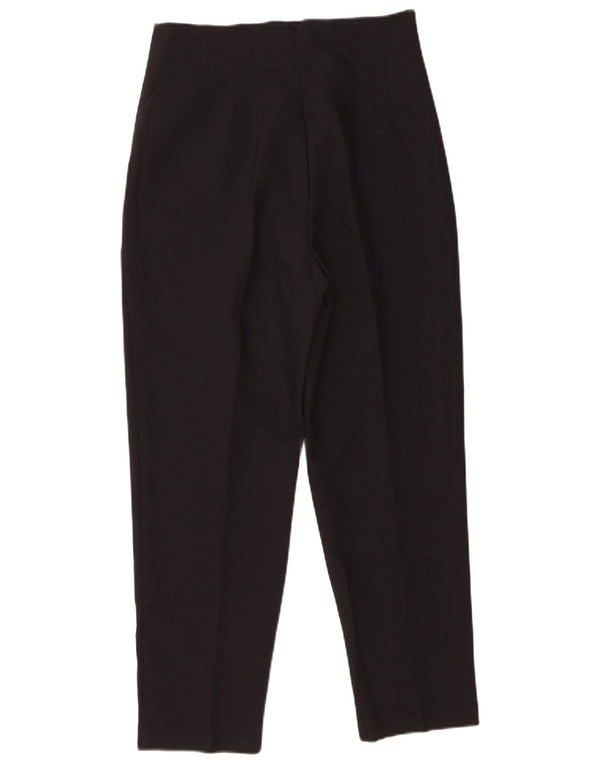 Zara Womens High Waist Tapered Casual Trousers Medium W28 L27 Black