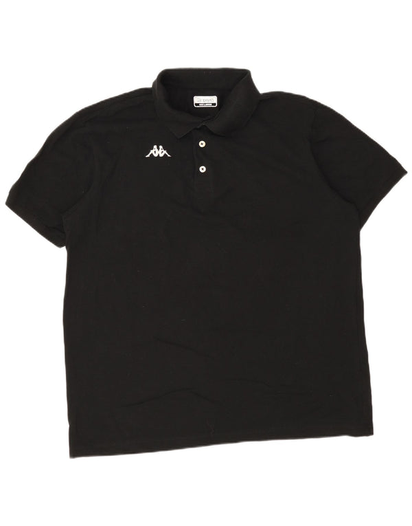 Kappa Mens Polo Shirt 3XL Black Cotton