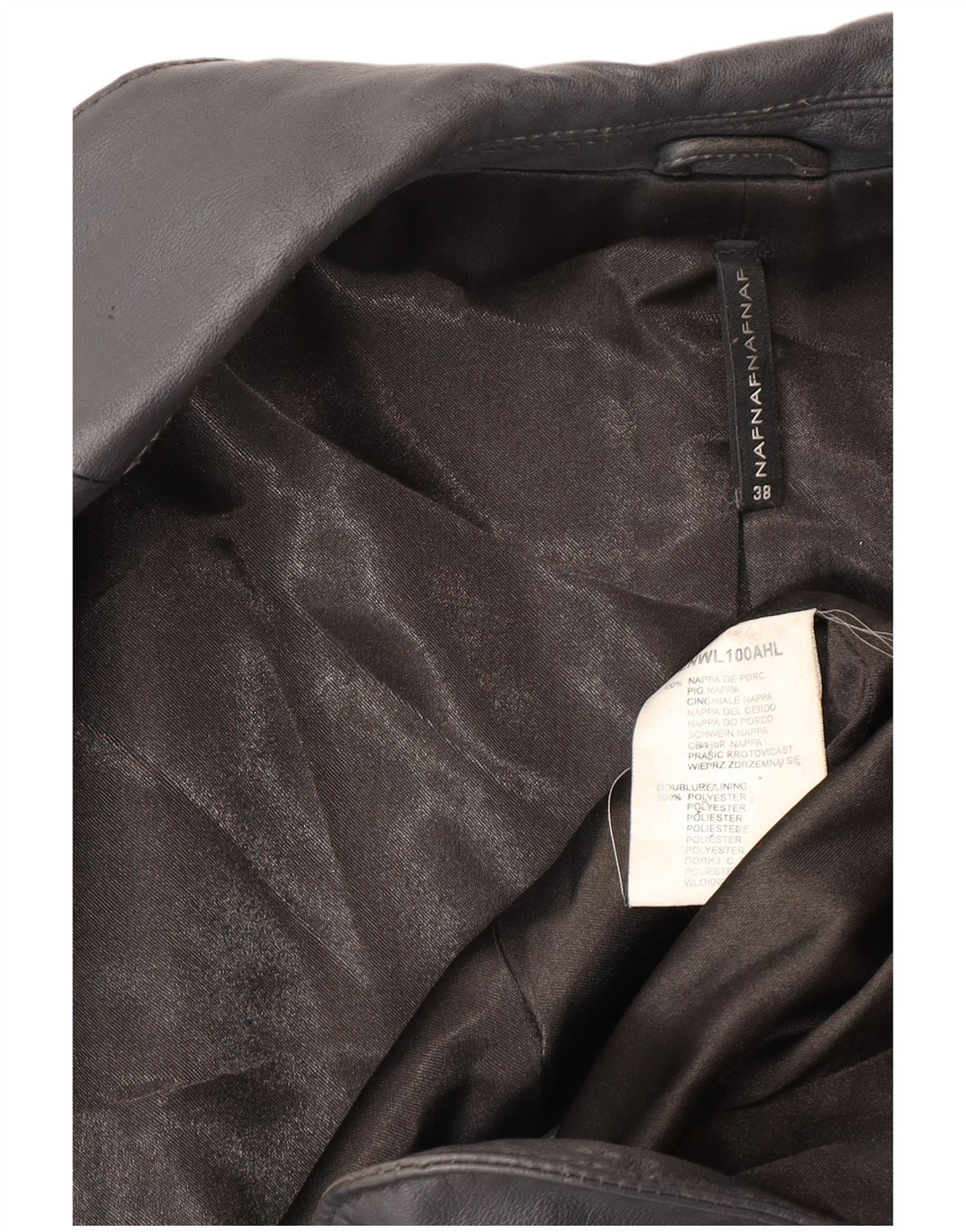 Naf Naf Womens 3 Button Blazer Jacket EU 38 Medium Navy Blue