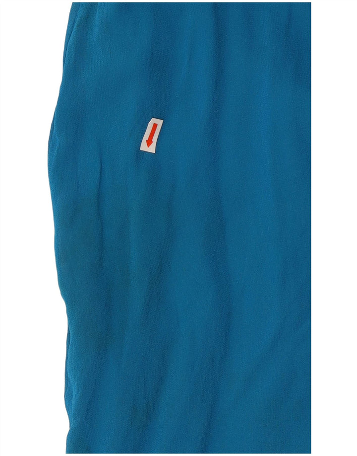 Stefanel Womens Oversized Off Shoulder A-Line Dress US 8 Medium Blue