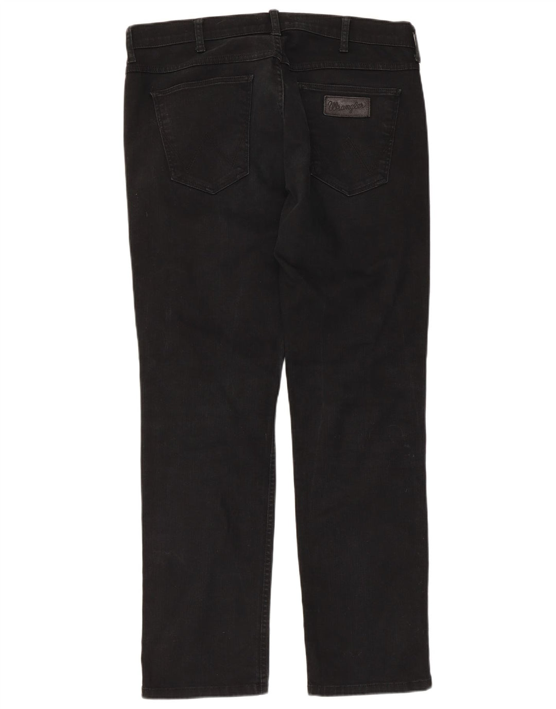 WRANGLER Mens Greensboro Straight Jeans W34 L32 Black Cotton