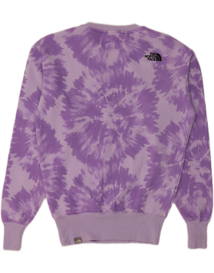 The North Face Mens Sweatshirt Jumper Medium Purple Tie Dye Cotton