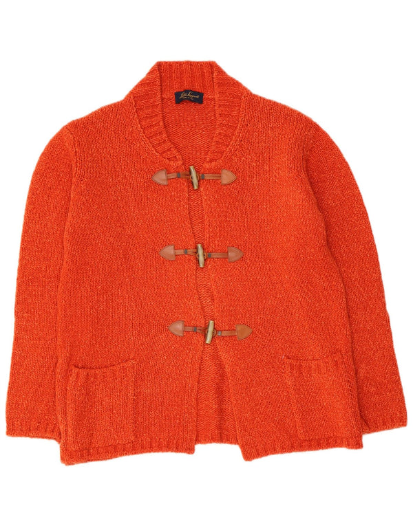 Luisa Spagnoli Womens Duffle Cardigan Sweater UK 16 Large Orange