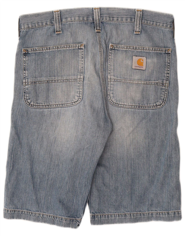CARHARTT Mens Bermuda Denim Shorts W30 Medium  Blue Cotton
