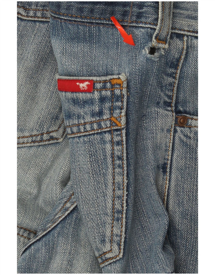 MUSTANG Mens Workwear Straight Jeans W33 L34 Blue Cotton