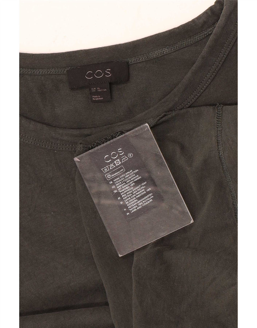 Cos Mens T-Shirt Top XL Grey Cotton