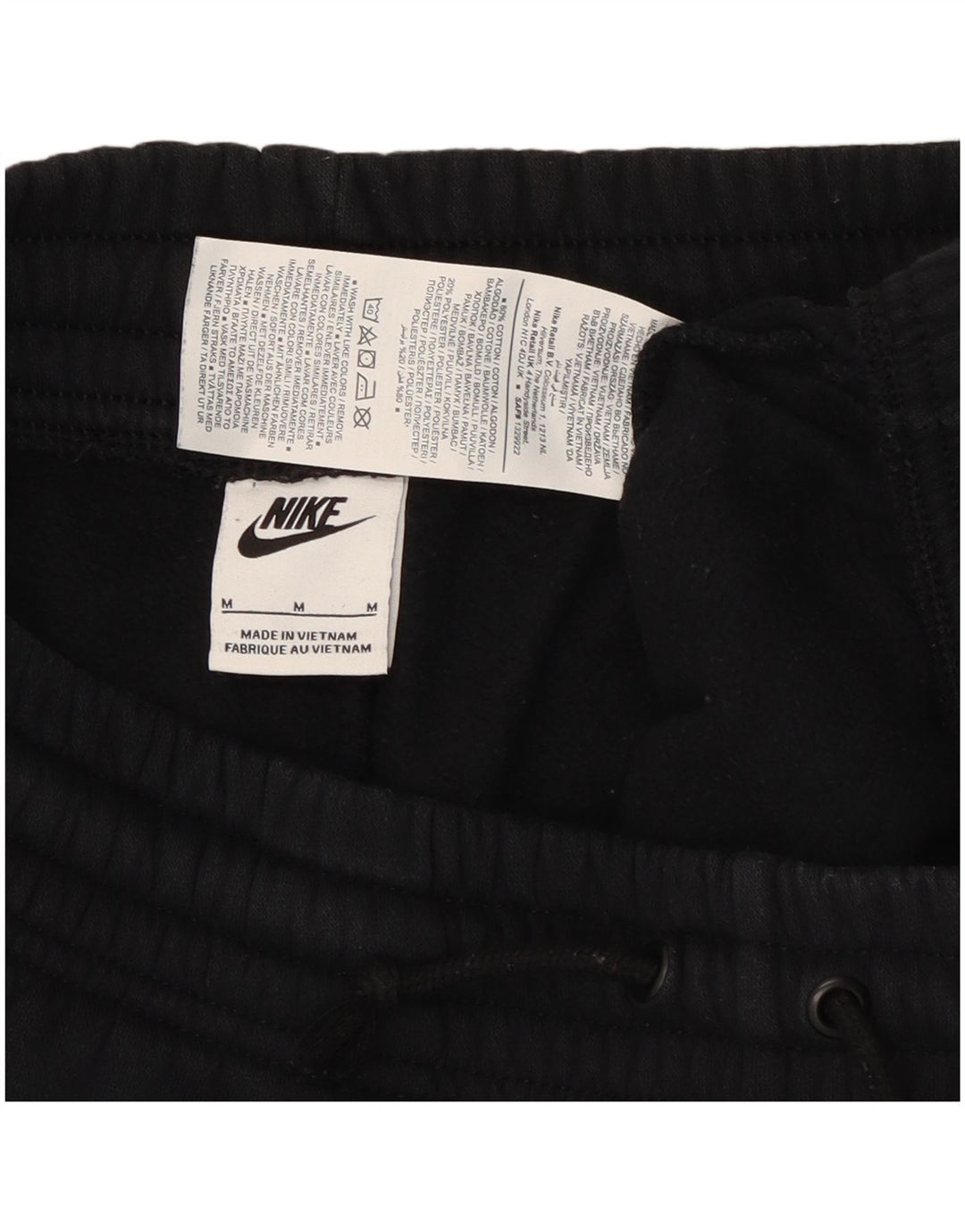 Nike Mens Tracksuit Trousers Joggers Medium Black Cotton
