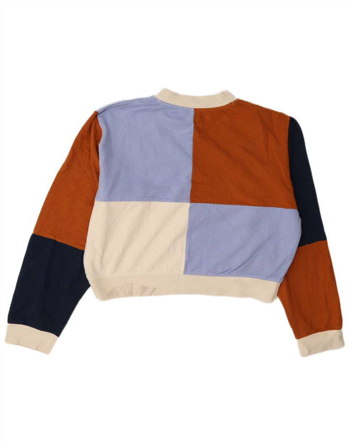 French Connection Womens Crop Sweatshirt Jumper UK 14 Medium Multicoloured
