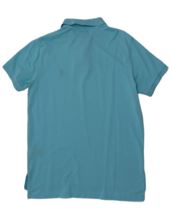 POLO RALPH LAUREN Mens Custom Fit Polo Shirt Large Blue Cotton