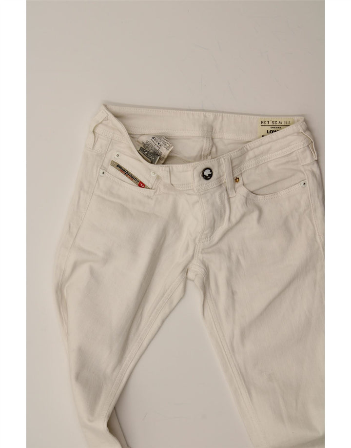 DIESEL Womens Lowky Straight Jeans W25 L28 White Vintage Diesel and Second-Hand Diesel from Messina Hembry 