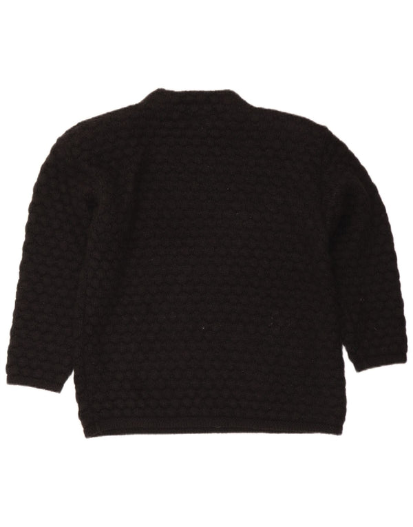 GEIGER Womens Graphic Turtle Neck Jumper Sweater EU 36 Small Black Floral