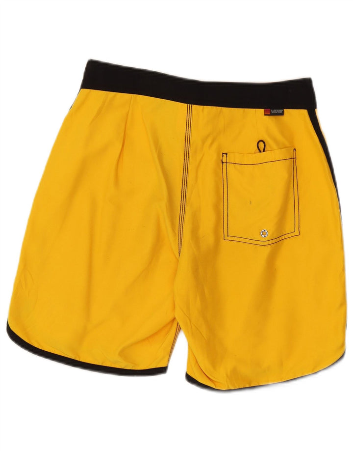 Vans Mens Swimming Shorts Small  Yellow Colourblock Polyester