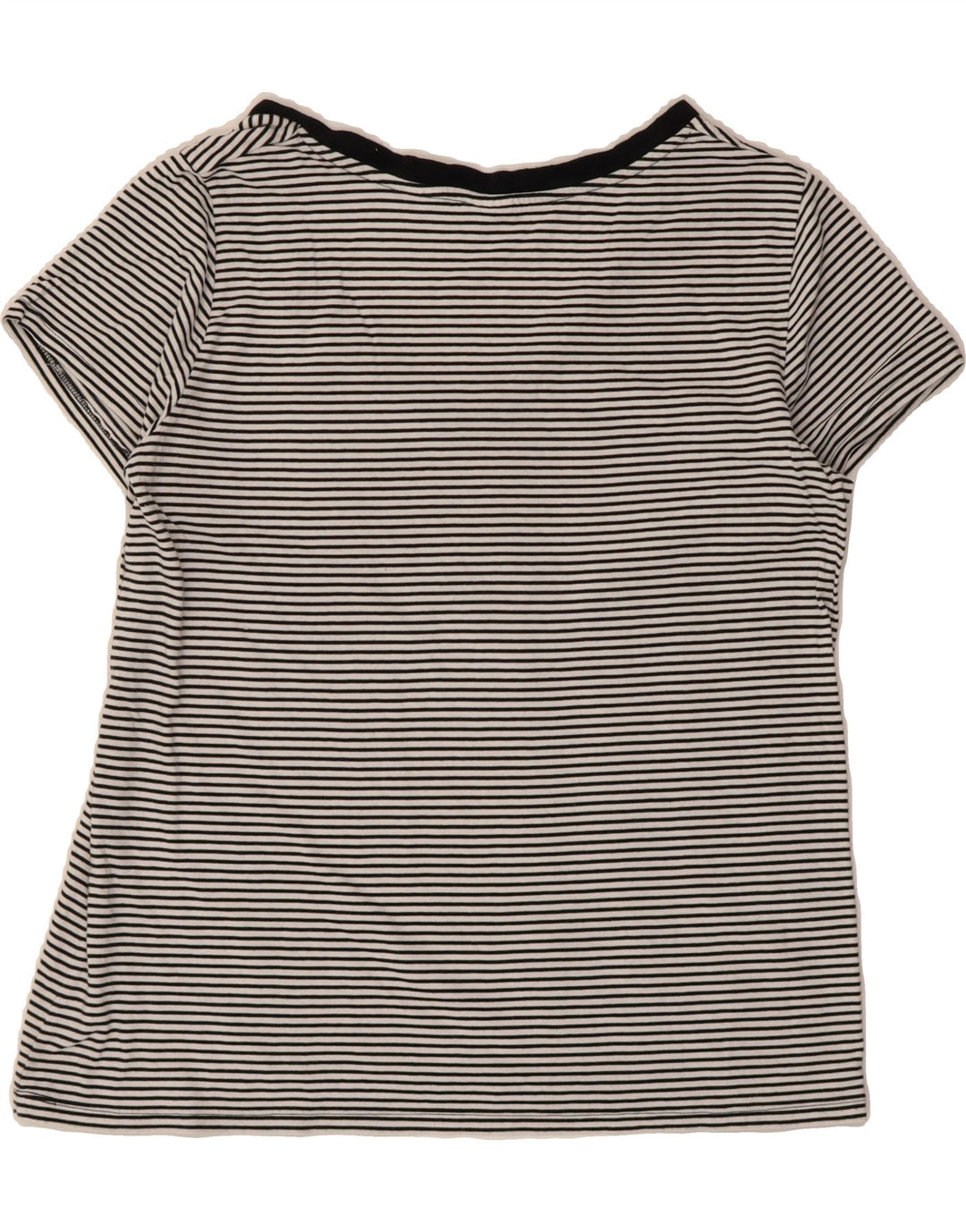 LEVI'S Womens T-Shirt Top UK 16 Large White Striped Vintage Levi's and Second-Hand Levi's from Messina Hembry 