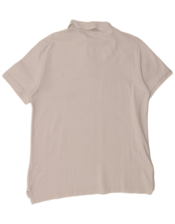 POLO RALPH LAUREN Mens Custom Slim Fit Polo Shirt Large White Cotton