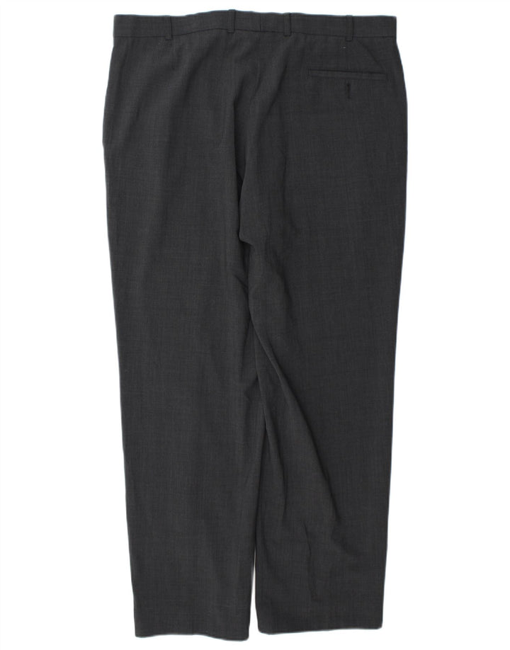 Marks & Spencer Mens Tailored Fit Suit Trousers W38 L31 Grey Polyester