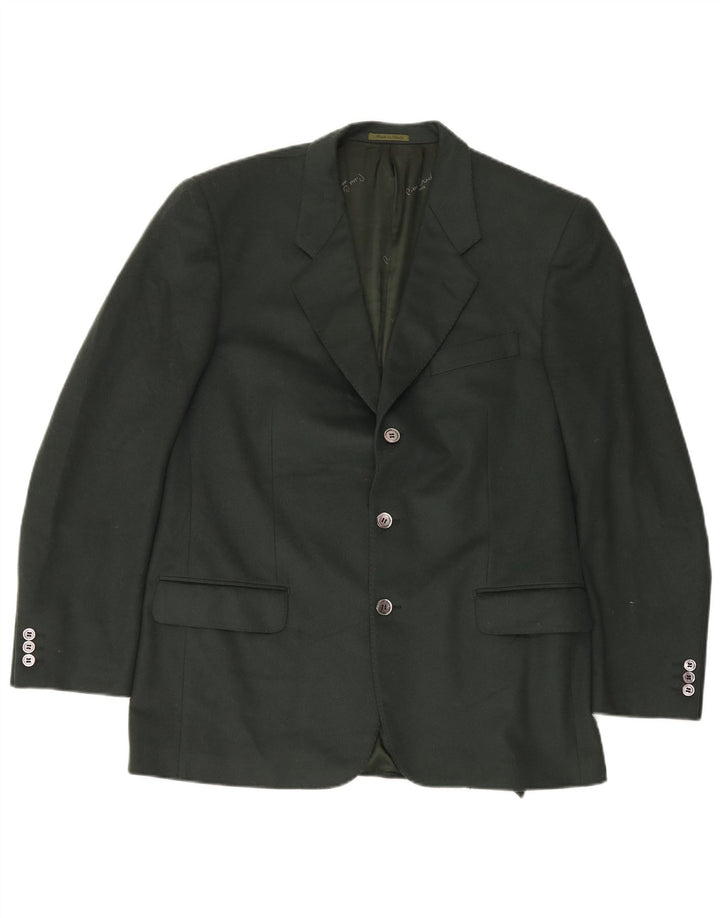 Pierre Cardin Mens 3 Button Blazer Jacket IT 50 Large Khaki Wool