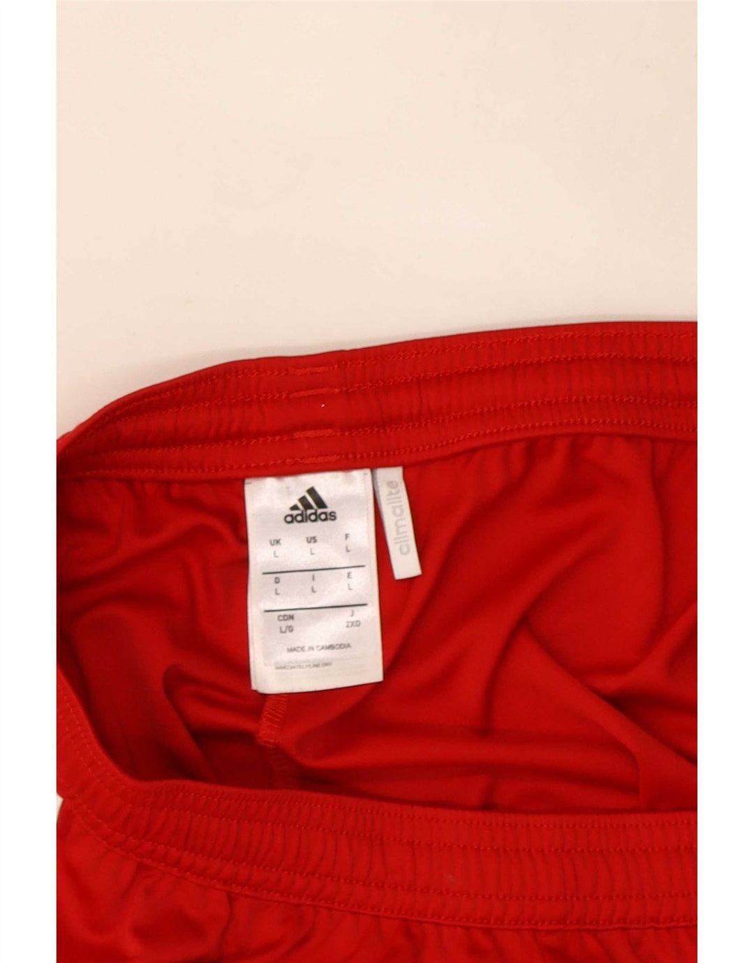 Adidas Mens Climalite Sport Shorts Large Red Colourblock Polyester