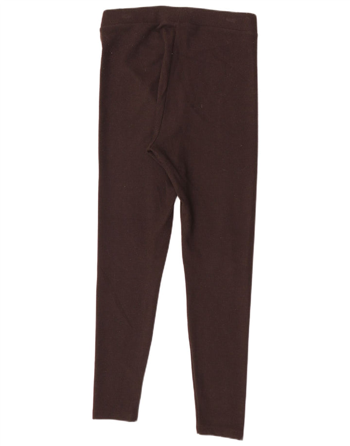 Marks & Spencer Womens Regular Leggings UK 12 Medium Brown Polyester