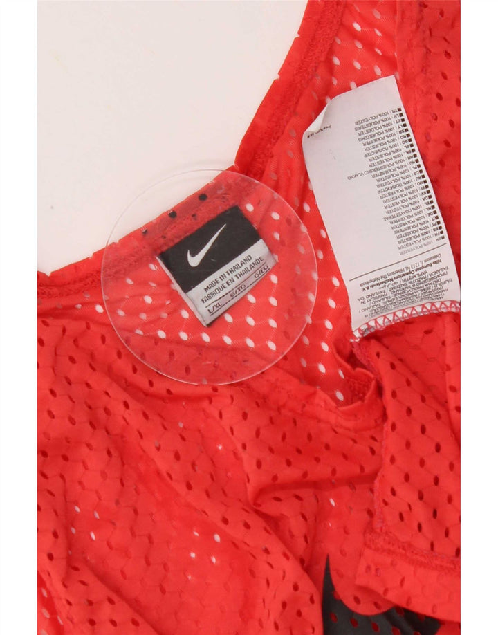 Nike Mens Graphic Vest Top Large Red Polyester